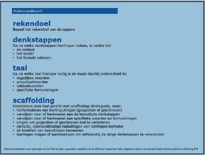 rekentaalkaart
